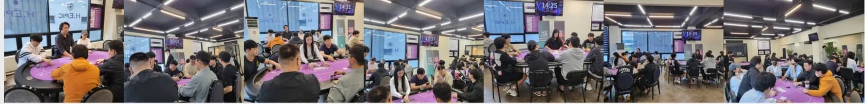 H.EPIC 전주 — 지역 홀덤씬 최대 규모 현장 파노라마 (좌우로 넘겨 보기)